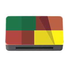 Albers Out Plaid Green Pink Yellow Red Line Memory Card Reader With Cf