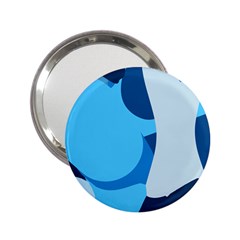 Blue Polka 2 25  Handbag Mirrors by Mariart