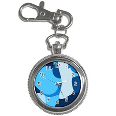 Blue Polka Key Chain Watches by Mariart