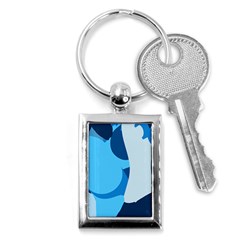 Blue Polka Key Chains (rectangle) 