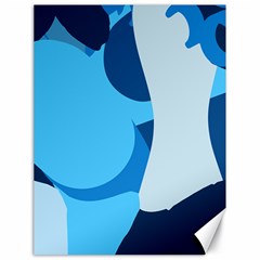 Blue Polka Canvas 18  X 24   by Mariart