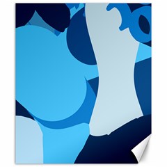 Blue Polka Canvas 20  X 24  