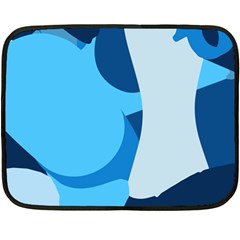 Blue Polka Fleece Blanket (mini) by Mariart