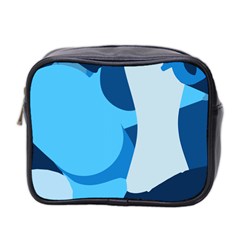 Blue Polka Mini Toiletries Bag 2-side by Mariart