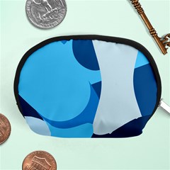 Blue Polka Accessory Pouches (medium)  by Mariart