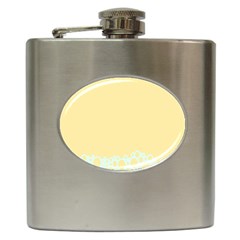 Bubbles Yellow Blue White Polka Hip Flask (6 Oz) by Mariart