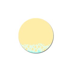 Bubbles Yellow Blue White Polka Golf Ball Marker by Mariart