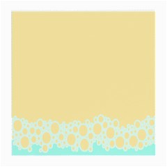 Bubbles Yellow Blue White Polka Medium Glasses Cloth (2-side) by Mariart