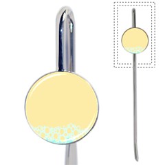 Bubbles Yellow Blue White Polka Book Mark by Mariart