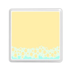 Bubbles Yellow Blue White Polka Memory Card Reader (square)  by Mariart