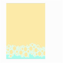 Bubbles Yellow Blue White Polka Large Garden Flag (two Sides) by Mariart