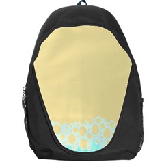 Bubbles Yellow Blue White Polka Backpack Bag by Mariart