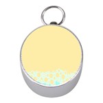 Bubbles Yellow Blue White Polka Mini Silver Compasses Front