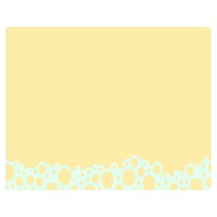 Bubbles Yellow Blue White Polka Double Sided Flano Blanket (medium)  by Mariart