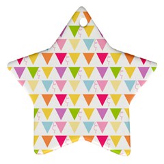 Bunting Triangle Color Rainbow Ornament (Star)