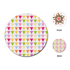 Bunting Triangle Color Rainbow Playing Cards (Round) 