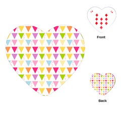 Bunting Triangle Color Rainbow Playing Cards (Heart) 