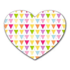 Bunting Triangle Color Rainbow Heart Mousepads