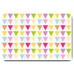 Bunting Triangle Color Rainbow Large Doormat 