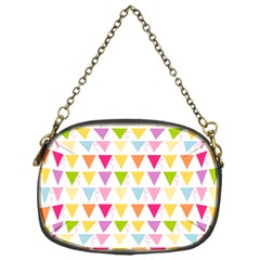 Bunting Triangle Color Rainbow Chain Purses (One Side) 