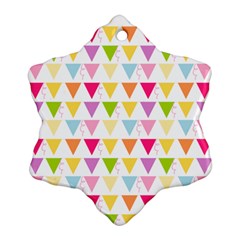 Bunting Triangle Color Rainbow Ornament (Snowflake)