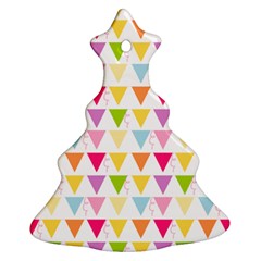 Bunting Triangle Color Rainbow Ornament (Christmas Tree) 