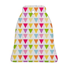 Bunting Triangle Color Rainbow Bell Ornament (Two Sides)