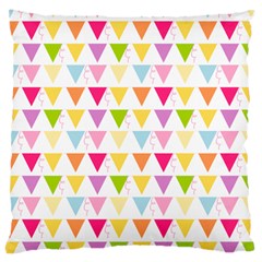 Bunting Triangle Color Rainbow Large Cushion Case (One Side)