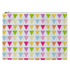 Bunting Triangle Color Rainbow Cosmetic Bag (XXL) 