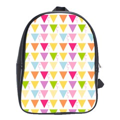 Bunting Triangle Color Rainbow School Bags (XL) 