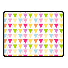 Bunting Triangle Color Rainbow Double Sided Fleece Blanket (Small) 