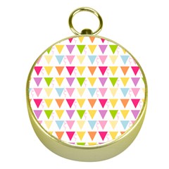 Bunting Triangle Color Rainbow Gold Compasses