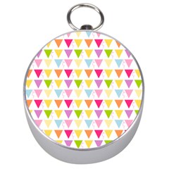 Bunting Triangle Color Rainbow Silver Compasses