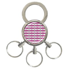 Black Friday Sale White Pink Disc 3-ring Key Chains by Mariart