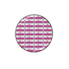 Black Friday Sale White Pink Disc Hat Clip Ball Marker by Mariart