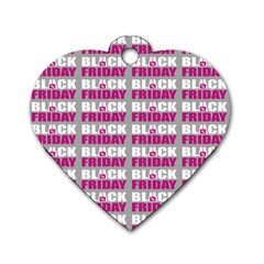 Black Friday Sale White Pink Disc Dog Tag Heart (one Side) by Mariart