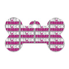 Black Friday Sale White Pink Disc Dog Tag Bone (one Side) by Mariart