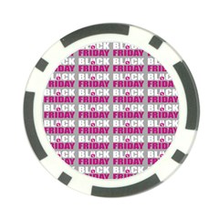 Black Friday Sale White Pink Disc Poker Chip Card Guard by Mariart