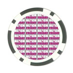 Black Friday Sale White Pink Disc Poker Chip Card Guard Back