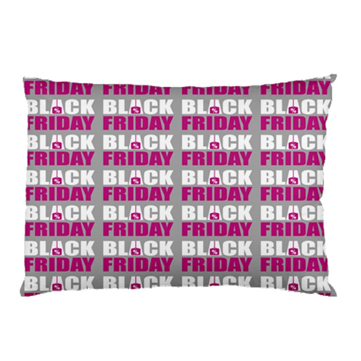 Black Friday Sale White Pink Disc Pillow Case