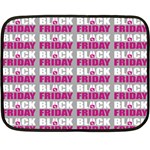 Black Friday Sale White Pink Disc Fleece Blanket (Mini) 35 x27  Blanket