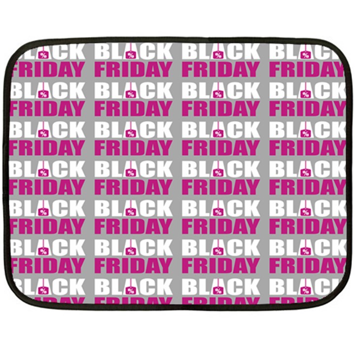 Black Friday Sale White Pink Disc Fleece Blanket (Mini)