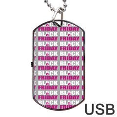 Black Friday Sale White Pink Disc Dog Tag Usb Flash (one Side) by Mariart