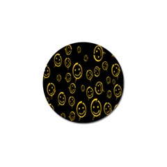 Face Smile Bored Mask Yellow Black Golf Ball Marker (10 Pack) by Mariart