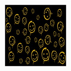 Face Smile Bored Mask Yellow Black Medium Glasses Cloth by Mariart