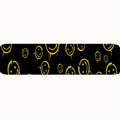 Face Smile Bored Mask Yellow Black Large Bar Mats