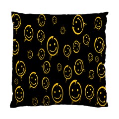 Face Smile Bored Mask Yellow Black Standard Cushion Case (two Sides) by Mariart