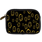 Face Smile Bored Mask Yellow Black Digital Camera Cases Front