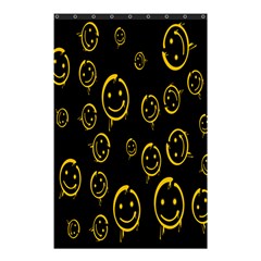 Face Smile Bored Mask Yellow Black Shower Curtain 48  X 72  (small)  by Mariart