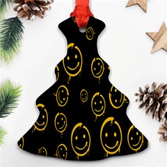 Face Smile Bored Mask Yellow Black Ornament (christmas Tree)  by Mariart